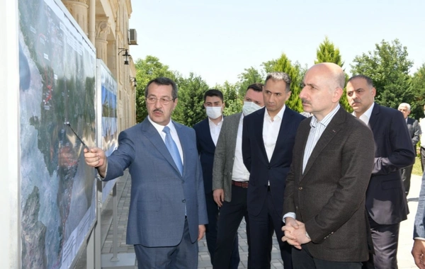 Azərbaycan və Türkiyə nəqliyyat nazirləri Qarabağda - FOTO