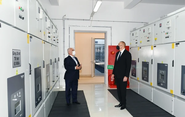Президент Ильхам Алиев принял участие в открытии подстанции "Бинагади" - ФОТО