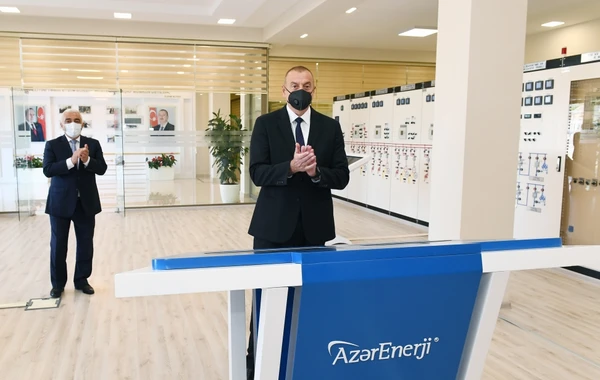 Президент Ильхам Алиев принял участие в открытии подстанции "Бинагади" - ФОТО