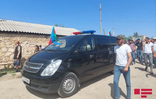 В Гейгельском районе проходит церемония прощания с шехидом Отечественной войны Эльданизом Вердиевым - ФОТО