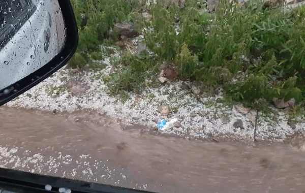 Daşkəsənə dolu düşüb - FOTO
