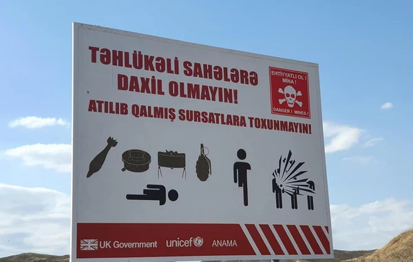 Britaniyanın Müdafiə Nazirliyinin mütəxəssisi Füzulinin minalanmış ərazilərində - FOTO