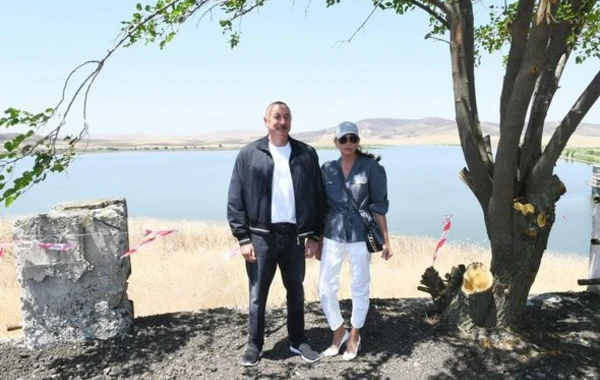 Ильхам Алиев побывал на водохранилище Ашагы Конделенчай в Физулинском районе - ФОТО