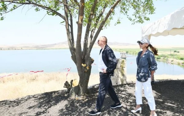 Ильхам Алиев побывал на водохранилище Ашагы Конделенчай в Физулинском районе - ФОТО