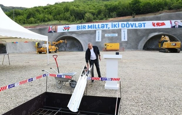 İlham Əliyev Daşaltıda inşa olunacaq tunelin təməlini qoydu - YENİLƏNİB + FOTO