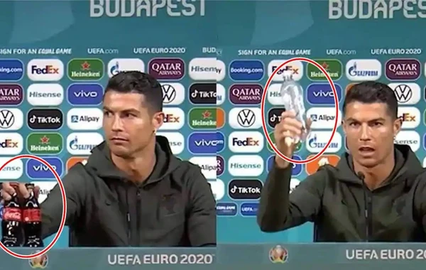 Ronaldonun “Coca-Cola” reaksiyası gündəm oldu - VİDEO