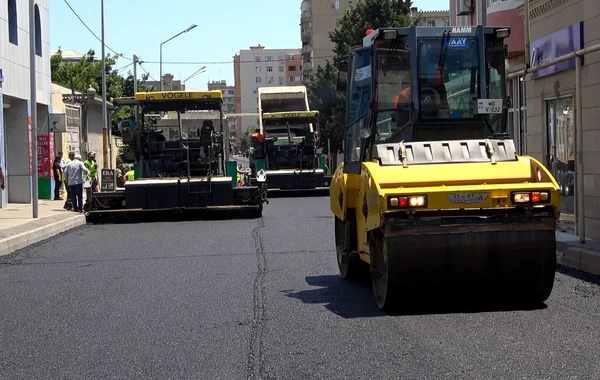 Bakıda daha bir yol təmir olunur - FOTO