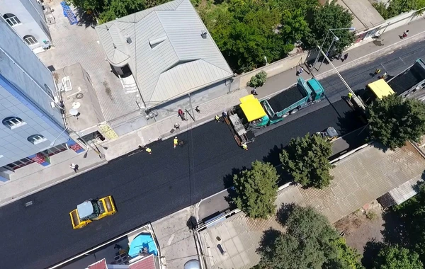 Bakıda daha bir yol təmir olunur - FOTO