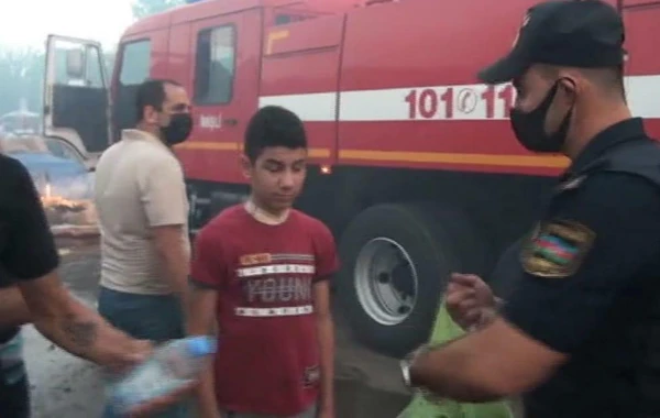 İmişlidə yanğın zamanı 5 polis əməkdaşı zəhərlənib - FOTO