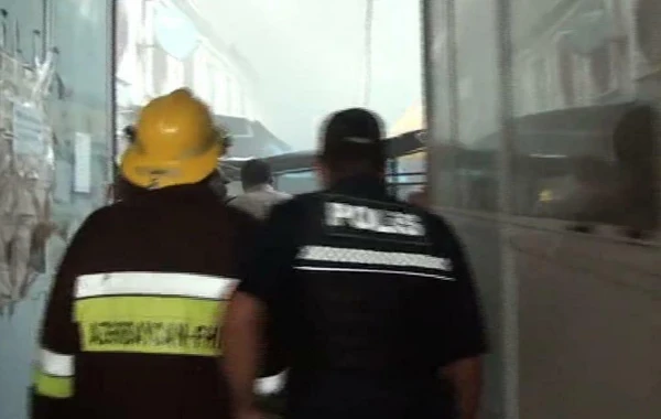 İmişlidə yanğın zamanı 5 polis əməkdaşı zəhərlənib - FOTO