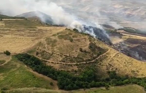 FHN Qırmızı Bazar istiqamətindəki yanğınla bağlı məlumat yaydı - VİDEO