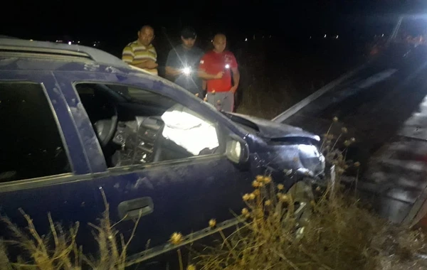 Tovuzda sürücü idarəetməni itirdi, avtomobil aşdı - FOTO