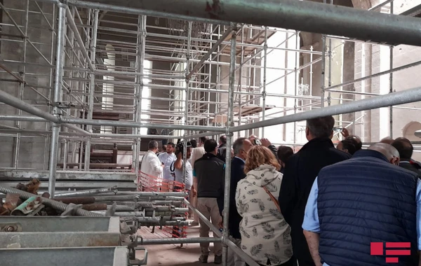 Xarici diplomatlar Şuşada Qazançı kiləsində olublar - FOTO