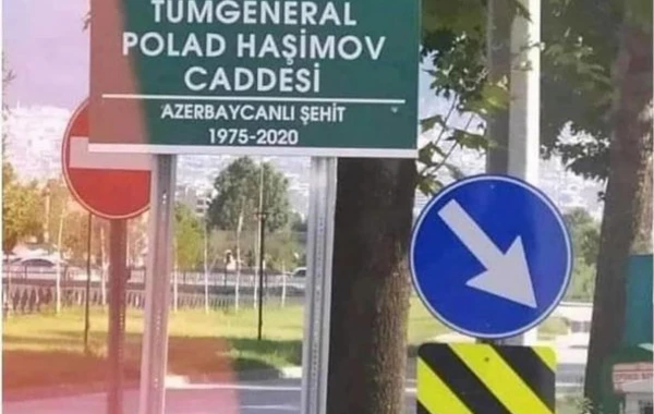 Türkiyədə küçəyə Polad Həşimovun ADI VERİLDİ - FOTO
