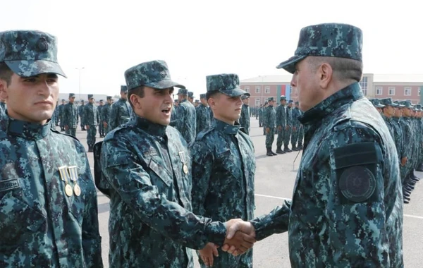 Vətən müharibəsinin iştirak­çısı olmuş bir qrup sərhədçi ehtiyata buraxıldı - FOTO