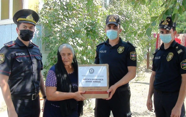 Polislər bayramda şəhid ailələrini ziyarət ediblər - FOTO