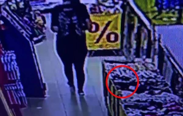 Bakıda "patı" istifadəçilərinin marketdən oğurluq görüntüləri kameraya düşüb