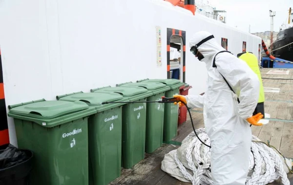 Azərbaycanda gəmilərdə dezinfeksiya işləri aparılır - FOTO