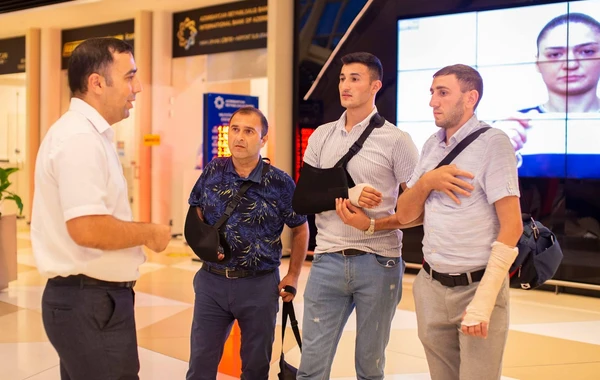 Türkiyəyə göndərilən daha 7 qazimiz sağalaraq Vətənə geri dönüb - FOTO