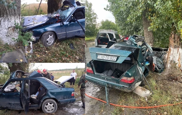 Смертельное ДТП в Азербайджане: страшные кадры с места аварии, унесшей жизни 5 человек - ВИДЕО 