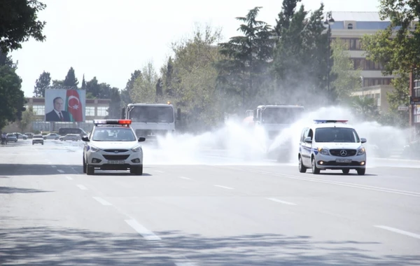 Gəncədə dezinfeksiya işləri aparılıb - FOTO