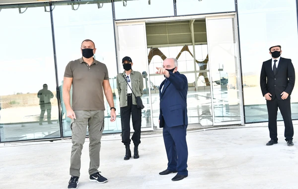 Prezident və xanımı Füzuli Beynəlxalq Hava Limanında görülən işlərlə tanış olublar - FOTO