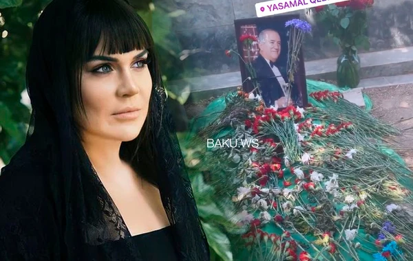Xatun Əliyeva Səməd Səmədovun qəbrini ziyarət etdi - VİDEO