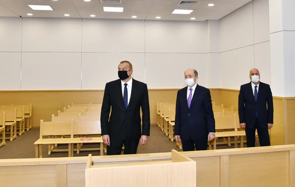 Президент Ильхам Алиев принял участие в открытии Сумгайытского судебного комплекса - ФОТО