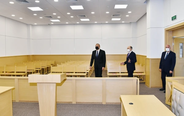 Prezident İlham Əliyev Sumqayıt Məhkəmə Kompleksinin açılışını edib - YENİLƏNİB - FOTO