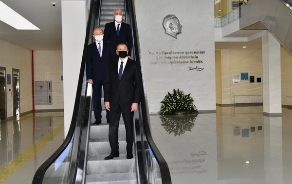 Prezident İlham Əliyev Sumqayıt Məhkəmə Kompleksinin açılışını edib - YENİLƏNİB - FOTO