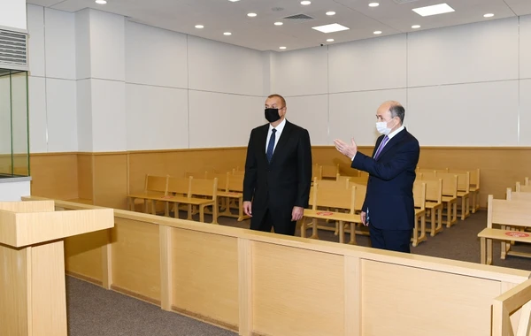 Prezident İlham Əliyev Sumqayıt Məhkəmə Kompleksinin açılışını edib - YENİLƏNİB - FOTO