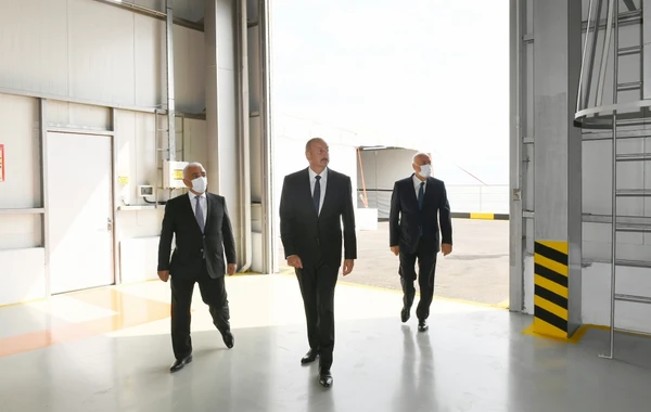 İlham Əliyev “Sumqayıt” Elektrik Stansiyasının yeni estakada nasos stansiyasının açılışında iştirak edib - YENİLƏNİB - FOTO