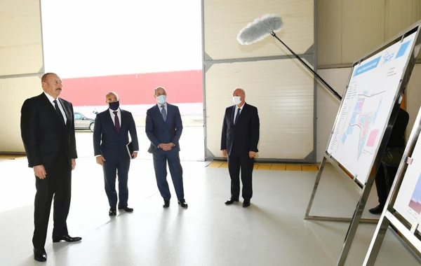 Президент Ильхам Алиев принял участие в открытии ООО "Азмонбат" - ФОТО