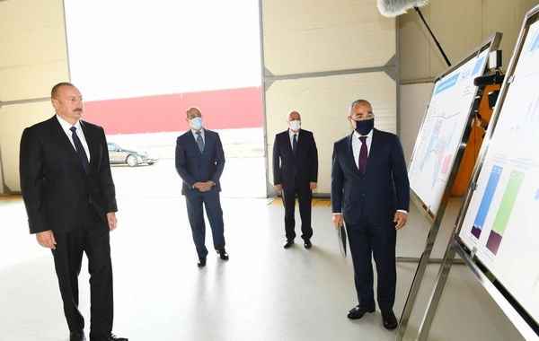 Президент Ильхам Алиев принял участие в открытии ООО "Азмонбат" - ФОТО
