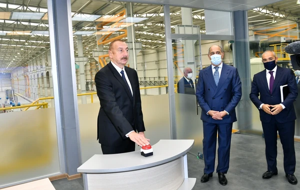 Президент Ильхам Алиев принял участие в открытии ООО "Азмонбат" - ФОТО