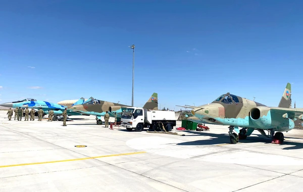 "TURAZ Şahini - 2021" təlimlərində ətrafı tanıma uçuşları keçirilib - FOTO
