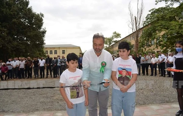 Cəlilabadda 2 şəhidin xatirəsinə tikilən bulağın açılışı olub - FOTO