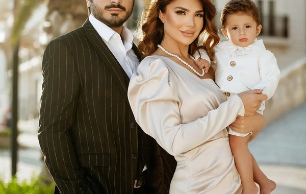 Tanınmış cütlüyün övladının xoş günü - FOTO