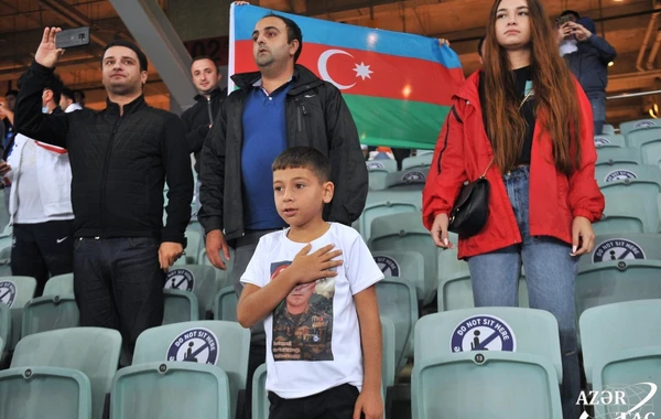 Şəhid ailələrinin üzvləri Azərbaycan-Portuqaliya oyununda azarkeş qismində iştirak ediblər - FOTO
