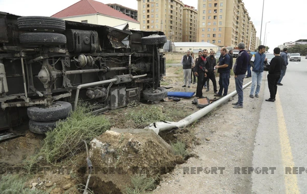 İçi sərnişin dolu avtobus aşdı, yaralılar var - FOTO