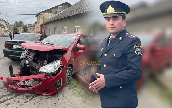 DİN sürücülük vəsiqəsi olmadan qəza törətdiyi deyilən polislə bağlı araşdırma aparır - AÇIQLAMA