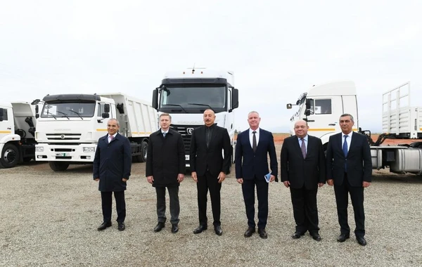 Cəbrayılda “KamAZ” servis mərkəzinin təməli qoyulub - FOTO