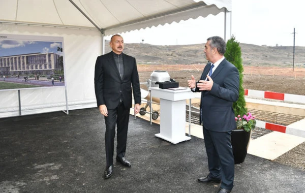 Cəbrayıl Rayon Mərkəzi Xəstəxanasının təməli qoyulub - FOTO