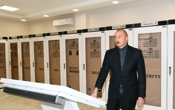 Президент Ильхам Алиев принял участие в открытии подстанции "Джебраил" - ФОТО