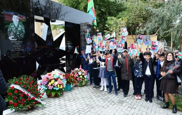 Şəhid Sənan Kərimov və Rövşən Əliyev yad edildi - FOTO