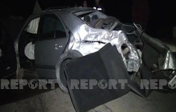 Goranboyda yol qəzasında ata ölüb, üç övladı və həyat yoldaşı xəsarət alıb - FOTO