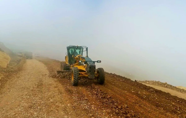 Susay-Xınalıq avtomobil yolunun tikintisi davam etdirilir - FOTO
