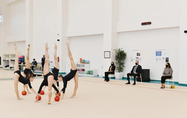 Prezident Milli Gimnastika Arenasının yeni məşq binasında yaradılan şəraitlə tanış olub - FOTO
