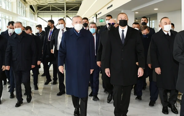 Президенты Азербайджана и Турции приняли участие в открытии Международного аэропорта Физули - ВИДЕО
