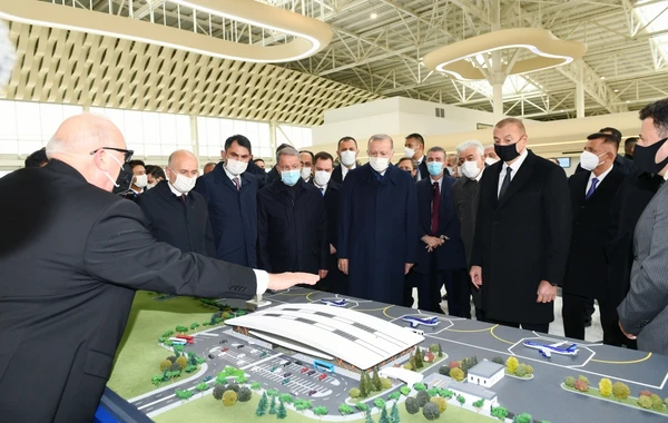 Президенты Азербайджана и Турции приняли участие в открытии Международного аэропорта Физули - ВИДЕО